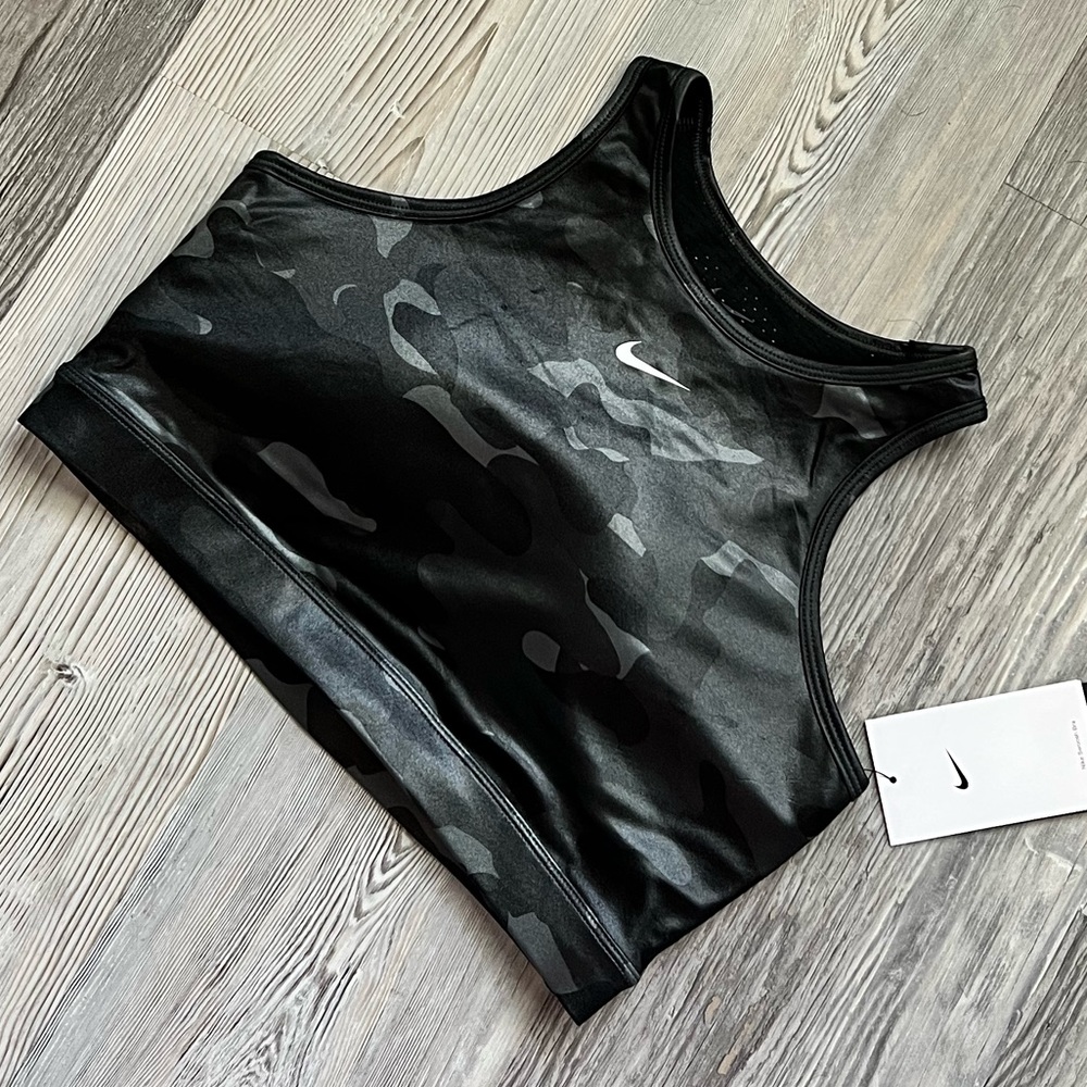 Nike Swoosh Dri-Fit Camo Sports Bra
